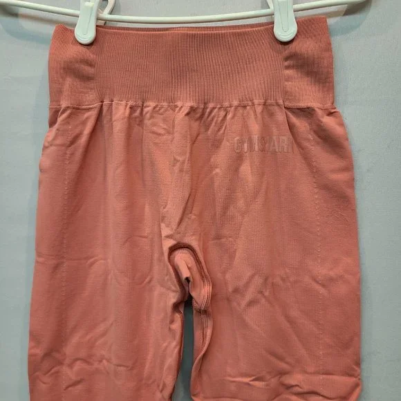 Gymshark Legging Mid Rise Coral Pink Womens Small - Picture 2 of 5